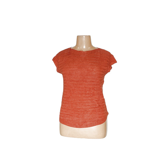 Talbots Orange Linen Blouse - Women's Size S - Picture 1 of 4